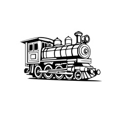steam locomotive vector illustration
