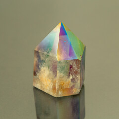 Tinted quartz, a natural mineral with beautiful texture and transparency