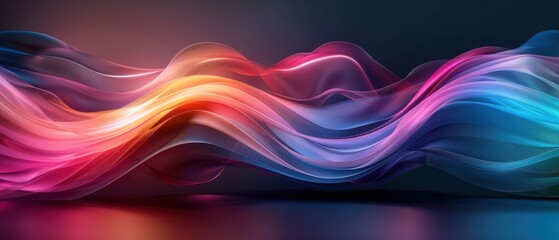 Fototapeta premium Energetic Abstract Wave Patterns in Vibrant Colors for Background Design