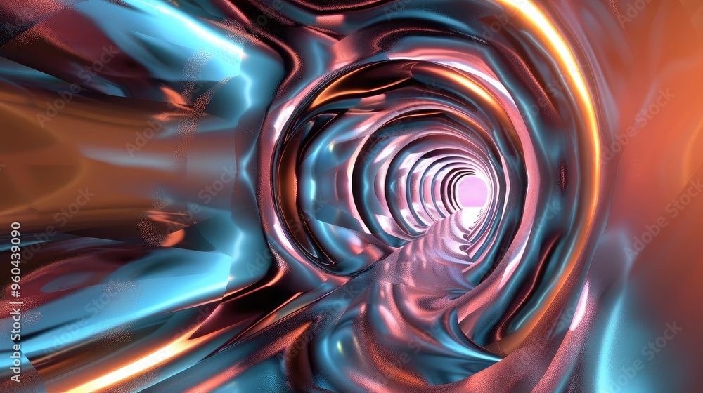 Poster A mesmerizing tunnel of swirling colors, creating a captivating visual experience of light and depth.