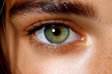 Girlâ€™s face, close-up shot, detailed features reveals the intricate beauty of her skin, eyes, and lips