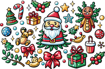 Christmas element vector
