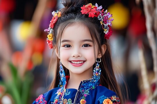 Girl&acirc;&euro;&trade;s face, round cheeks, youthful exuberance shows the joy and liveliness of youth