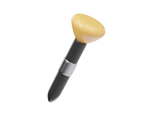 Makup brush icon 3d render illustration