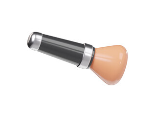 Makup brush icon 3d render illustration