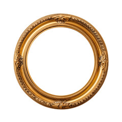 Obraz premium isolated round vintage wooden picture frame