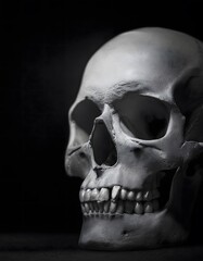 Obraz premium Skull on a black background