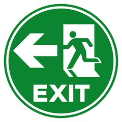 Exit Arrow Left Symbol Sign, Vector Illustration, Isolate On White Background Label. EPS10