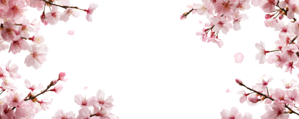 Dreamy watercolor painting of cherry blossoms in full bloom, delicate pink petals, ethereal vignette effect, soft whimsical atmosphere, isolated PNG on transparent background, vibrant floral art.




