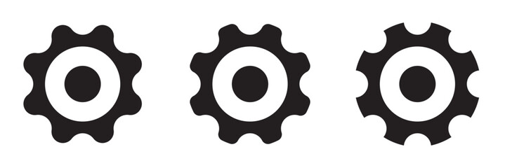 gear wheel, setting icon set illustration 