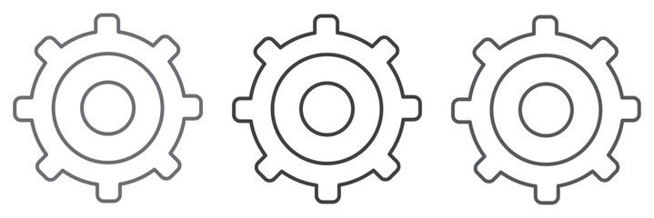 gear wheel, setting icon set illustration 