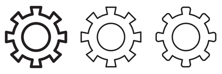 gear set illustration on white background