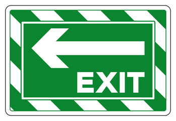 Exit Arrow Left Symbol Sign, Vector Illustration, Isolate On White Background Label. EPS10
