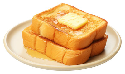 PNG Honey butter toast plate bread food.