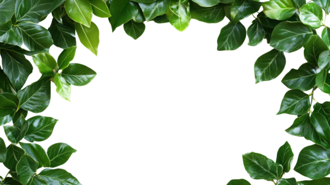 green leafy vine forming a border isolated png transparent background