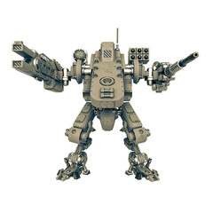 Naklejka premium combat machine front view