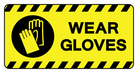 Wear Gloves Symbol Sign, Vector Illustration, Isolate On White Background Label .EPS10