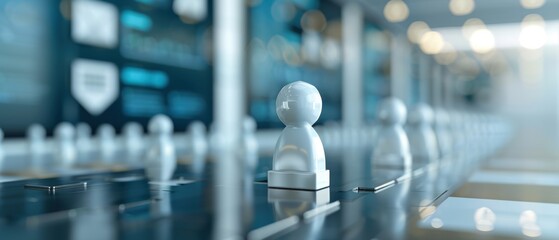 Futuristic Business Executive Presenting to Team in -high-definition