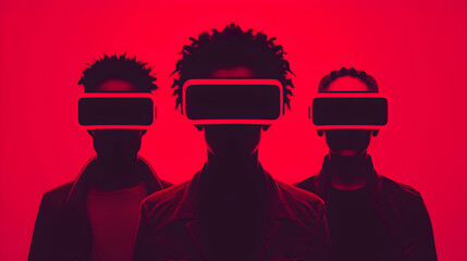 Generative Illustration Diverse People Stand