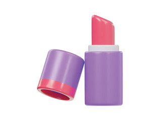 Lipstic icon 3d render illustration