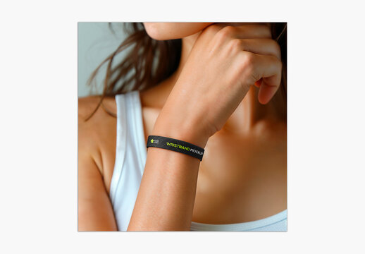 Wristband on Woman's Arm Mockup