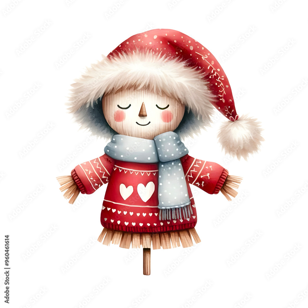 Wall mural Christmas Scarecrow