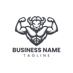 Logo Fitness Dumbbell Person. An illustration of a person lifting a dumbbell representing strength, discipline, and a commitment to personal growth and health.