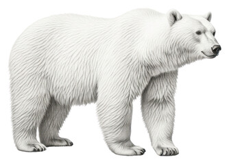 Fototapeta premium PNG Polar bear in embroidery style wildlife mammal animal.