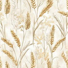 wheat seamless pattern