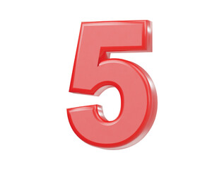 Number icon 3d render illustration