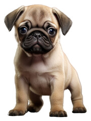 Obraz premium PNG Pug puppy standing pug animal mammal.