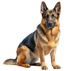 Alsatian dog with a transparent background