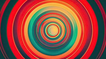 Bold concentric circles and neon glow effects layered over vibrant gradients in 80s wallpaper