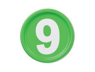 Number icon 3d render illustration