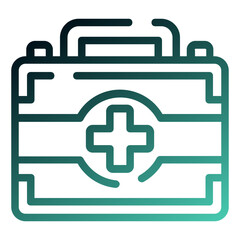 first aid kit gradient icon