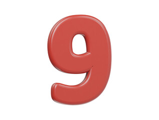 Number icon 3d render illustration