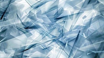Naklejka premium Cubist backdrop with gray and blue shapes reflective surface and subtle lighting