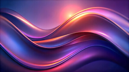 Smooth Curved Waves in a Vibrant Abstract Color Palette