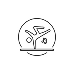 Hip-Hop Dance. Energetic Movement. Breakdance. Dancing Studio. Disco Club. Freestyle Dance Icon.