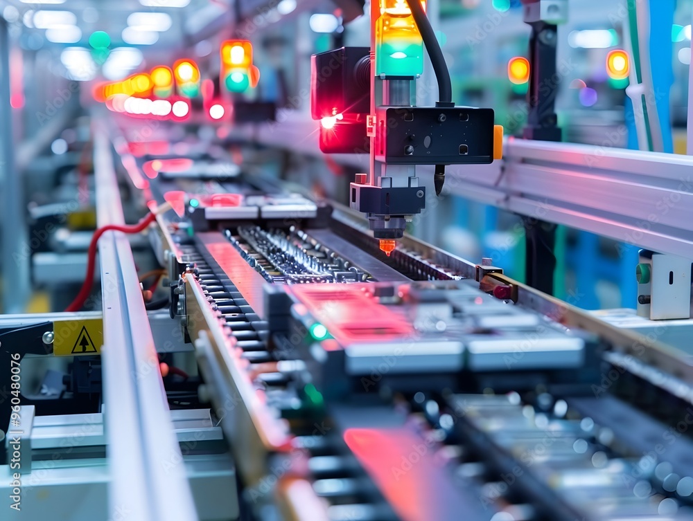 Poster automated electronic component manufacturing line with precision and efficiency