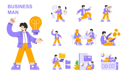 Businessman. Flat Vector Illustration