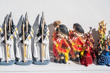 Colorful Souvenir Shop Display in Seville, Spain