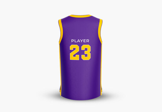 Top Tank Basketball Mockup - Back View