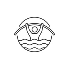 Aquatic Fitness. Water Physiotherapy. Swimming Pool Activity. Water Aerobic.