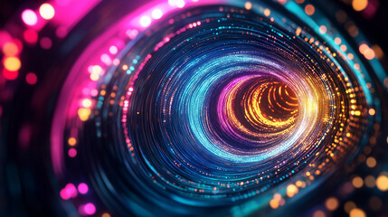 Obraz premium bright wormhole colourful abstract