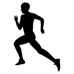 Running man silhouette. Sport image