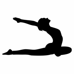Yoga meditation silhouette. Design image