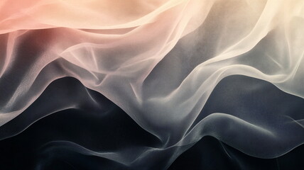 Obraz premium Black monochrome abstract gradient design with soft waves and textured patterns