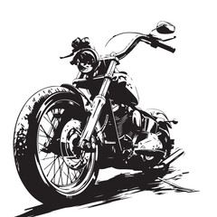  Custom Chopper Stock Vectors and Vector Art. Chopper motorcycle vector on a white background.  © Istianah