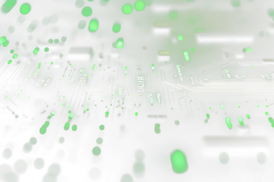 Binary Code Stream on Transparent Background